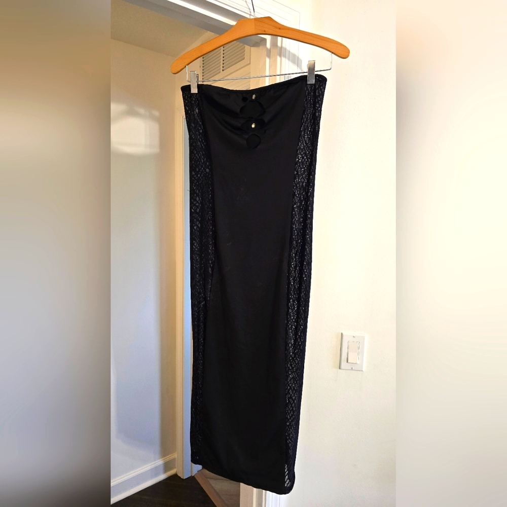 5 for $25 Bundle deal - Elegant Black Lace Women's strapless dress Sz Large